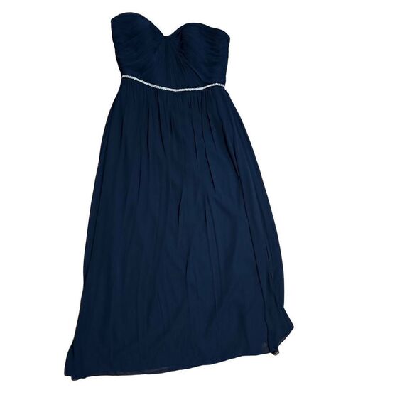 NWT Jenny Packham Lux Chiffon Beaded Maxi Dress sz 16 in Midnight navy blue - Picture 2 of 10